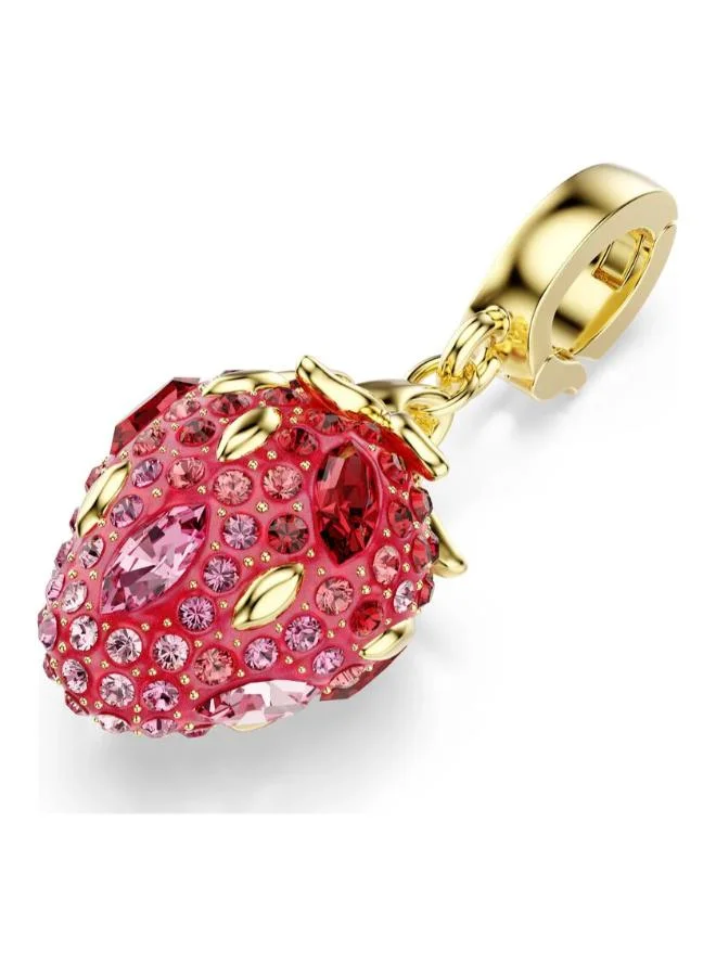 SWAROVSKI  Idyllia Red Strawberry Charm Gold Tone Plated Bracelet 5743136 for Women | Best Price UAE
